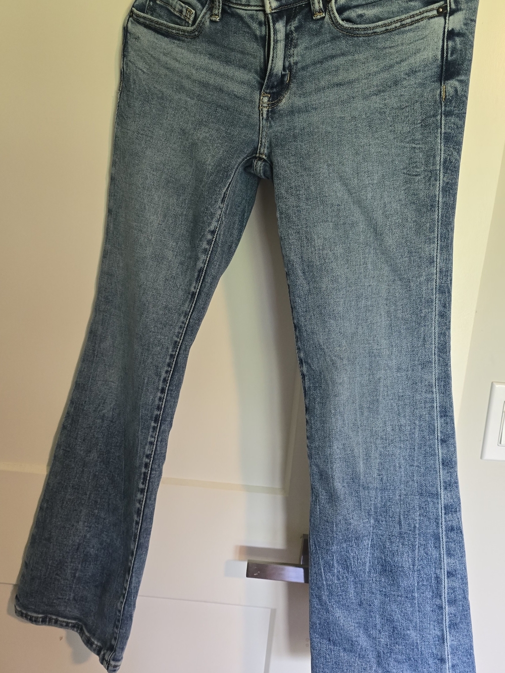 2 Pair BKE Women's Light Blue Flared Jeans. 26x30